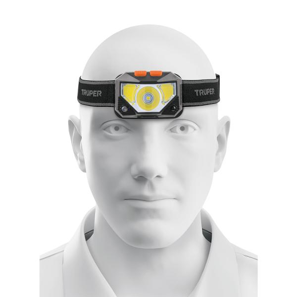 Linterna de minero LED 270 lm con sensor recargable, TRUPER