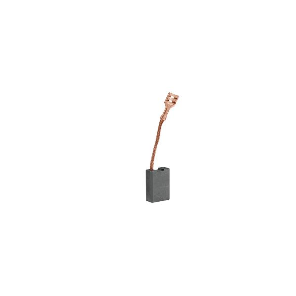 Carbón de repuesto Truper para SINCO-10X2, bloque gris de grafito con cable de cobre trenzado y terminal de conexión.