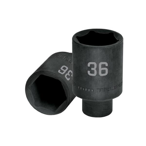Dado largo impacto de 36 mm, 6 puntas, cuadro 1/2', TRUPER