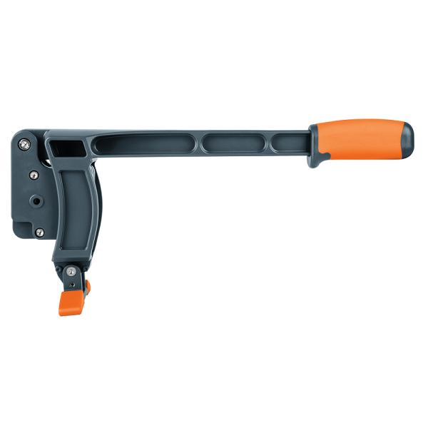 Mango de repuesto para cortadores de azulejo EXPERT 90/120, palanca ergonómica en forma de L, gris oscuro y naranja.