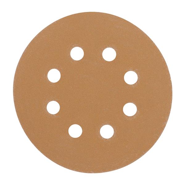 Paquete con 5 discos de lija 5' grano 150, 8 perforaciones