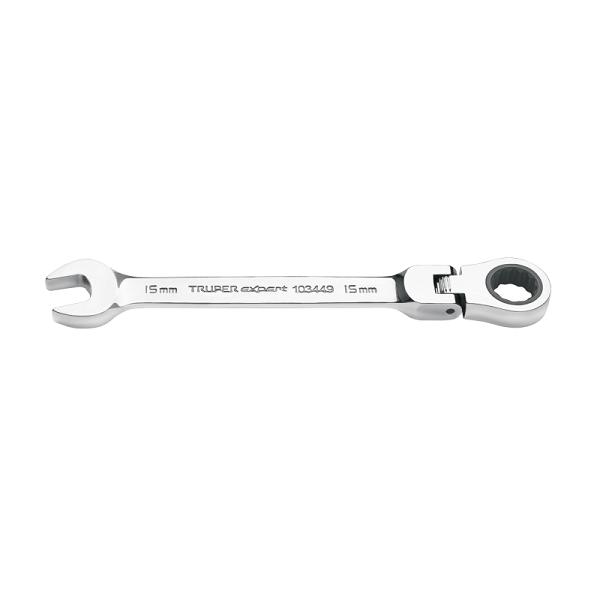 Llave combinada con matraca 15 mm flexible, EXPERT