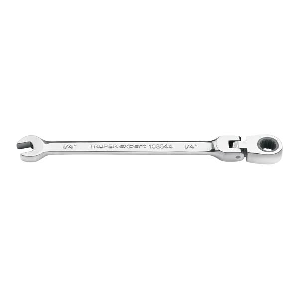 Llave combinada con matraca 1/4' flexible, EXPERT