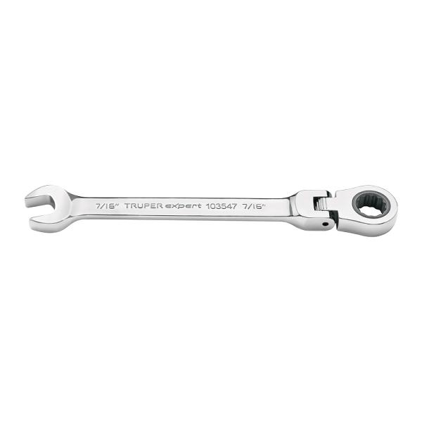 Llave combinada con matraca 7/16' flexible, EXPERT