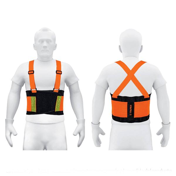 Faja lumbar naranja con cintas de alta visibilidad,XG,TRUPER