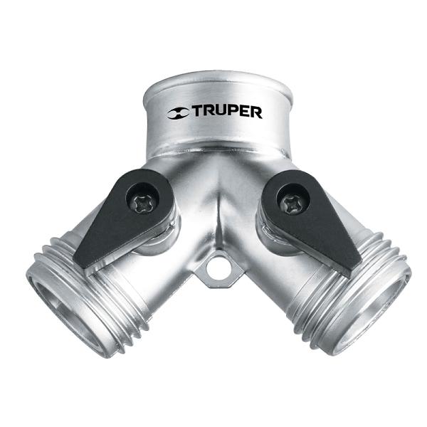 Conector 'Y' 3/4' metálico para manguera, TRUPER